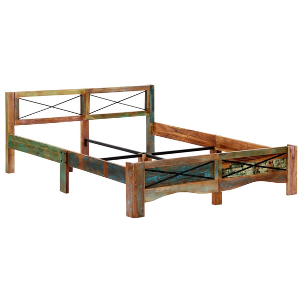 vidaXL Solid Reclaimed Wood Bed 160x200 cm