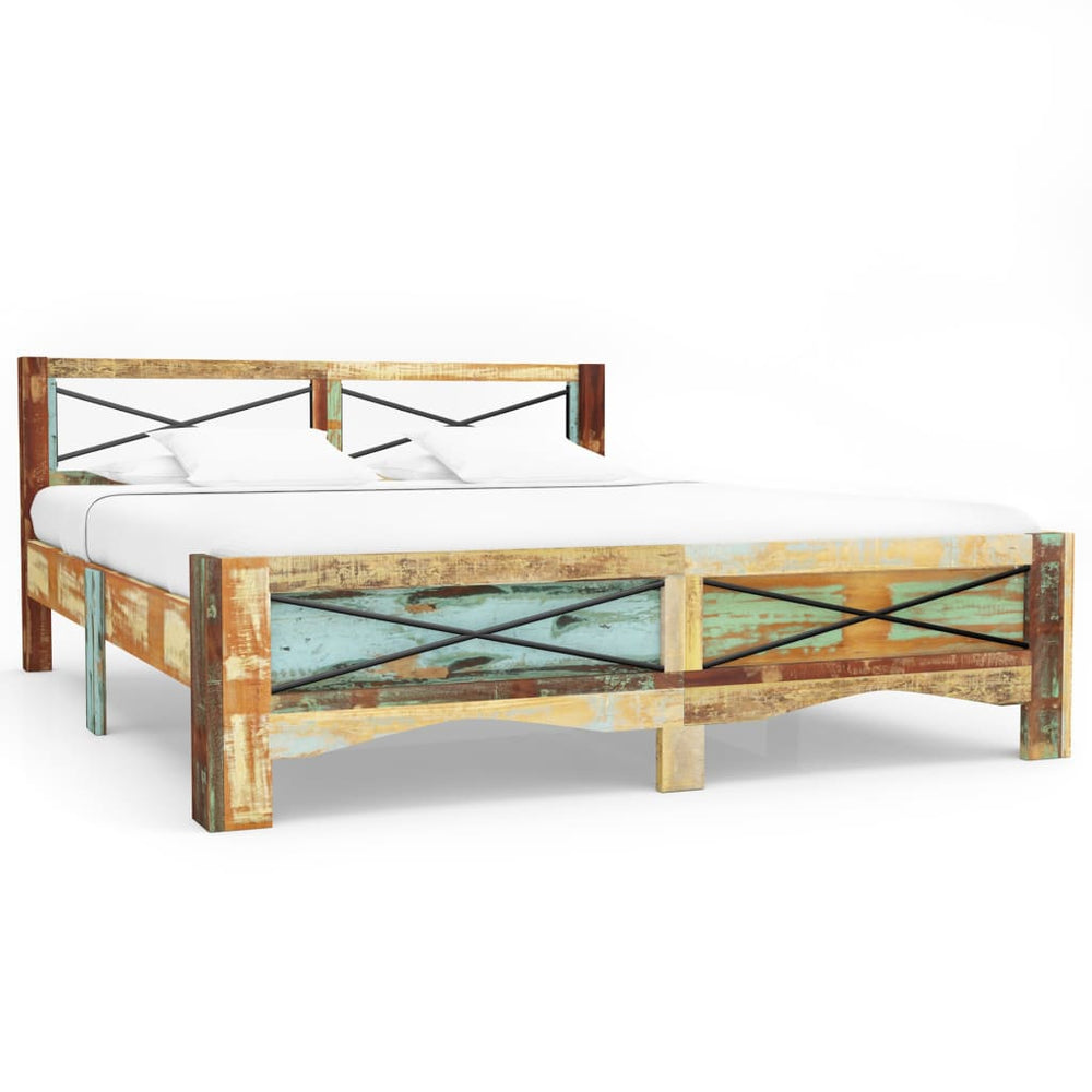 vidaXL Solid Reclaimed Wood Bed 180x200 cm