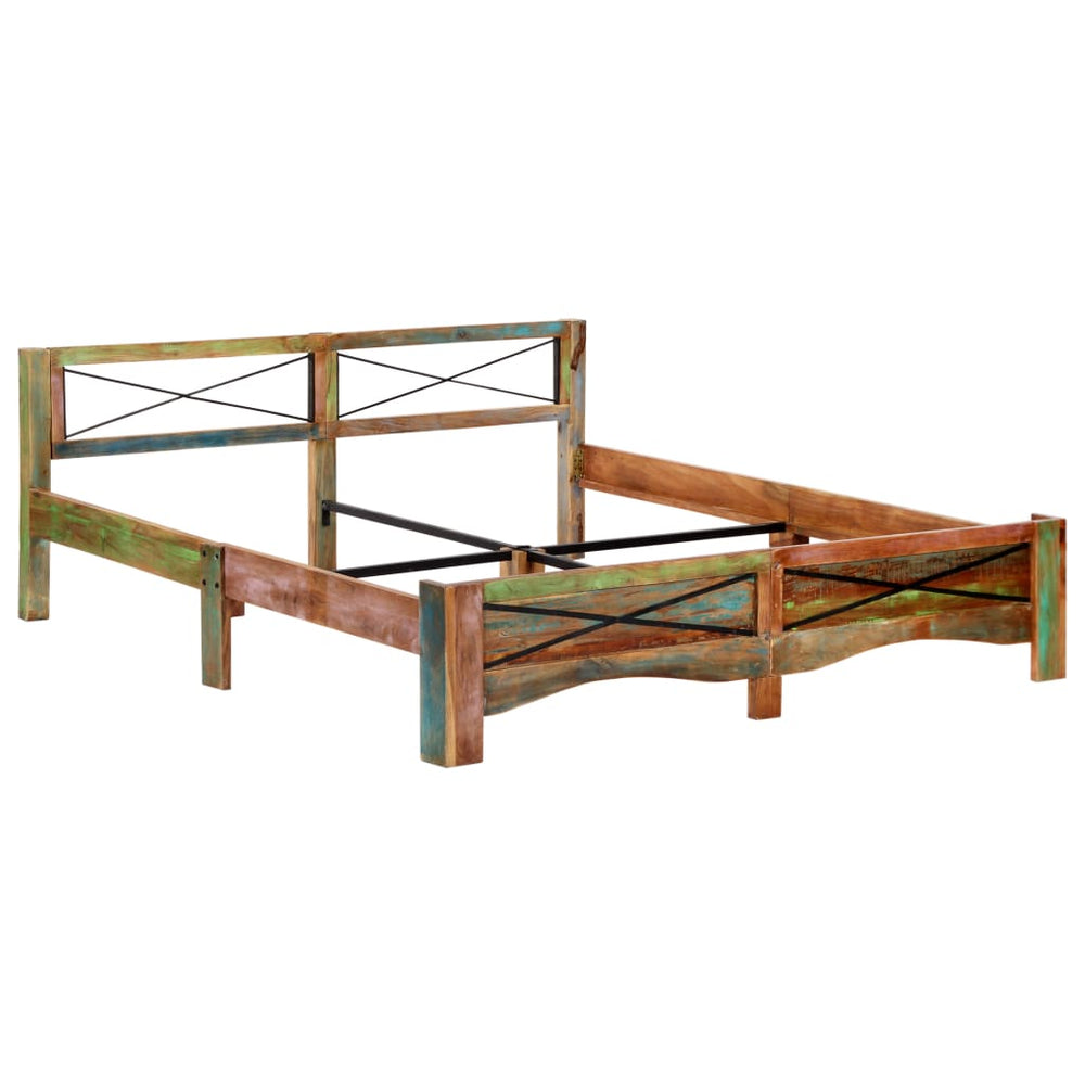 vidaXL Solid Reclaimed Wood Bed 180x200 cm