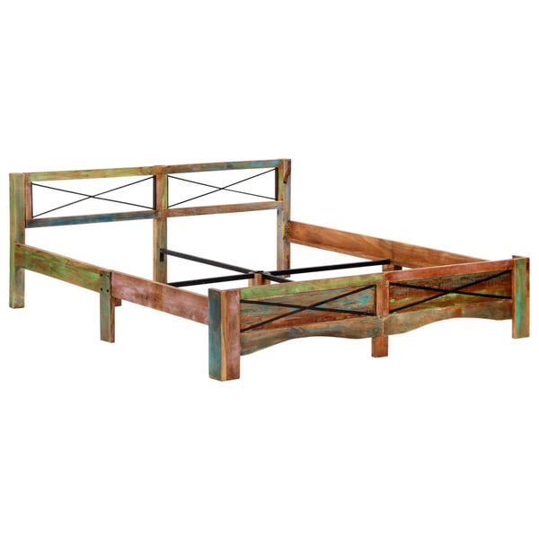 vidaXL Solid Reclaimed Wood Bed 180x200 cm