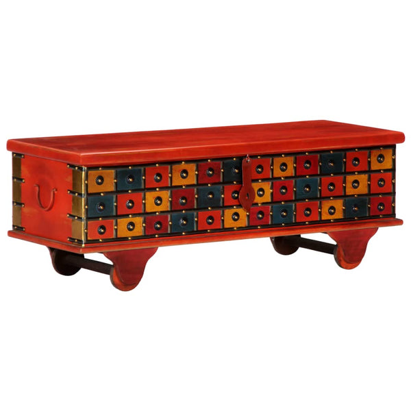 vidaXL Storage Chest Red 110 x 40 x 40 cm Solid Acacia Wood