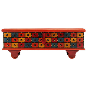vidaXL Storage Chest Red 110 x 40 x 40 cm Solid Acacia Wood
