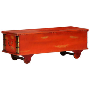 vidaXL Storage Chest Red 110 x 40 x 40 cm Solid Acacia Wood