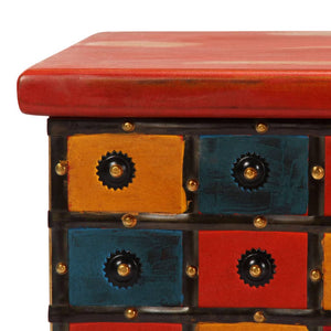 vidaXL Storage Chest Red 110 x 40 x 40 cm Solid Acacia Wood