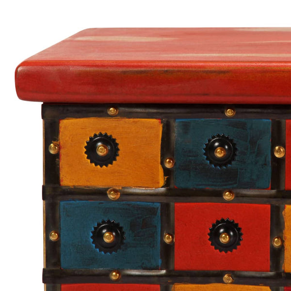 vidaXL Storage Chest Red 110 x 40 x 40 cm Solid Acacia Wood
