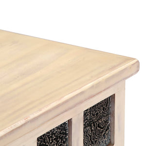 vidaXL Storage Chest White 110 x 40 x 45 cm Solid Acacia Wood