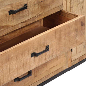 vidaXL Sideboard 140x35x75 cm Solid Mango Wood