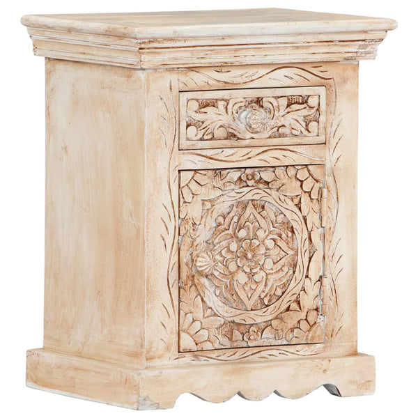 vidaXL Nightstand 40x30x50 cm Solid Mango Wood