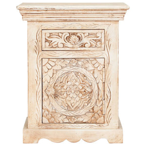 vidaXL Nightstand 40x30x50 cm Solid Mango Wood