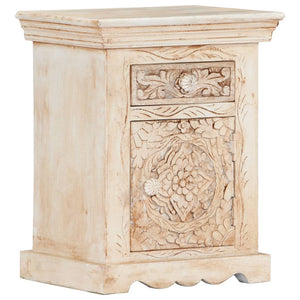 vidaXL Nightstand 40x30x50 cm Solid Mango Wood