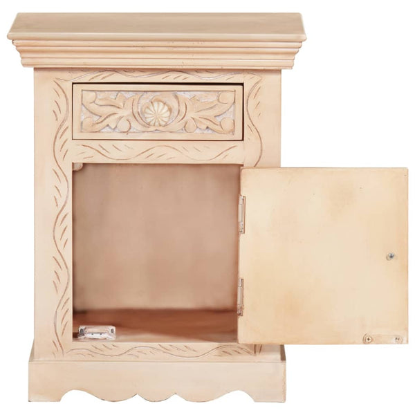 vidaXL Nightstand 40x30x50 cm Solid Mango Wood