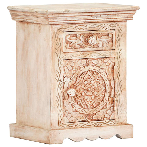 vidaXL Nightstand 40x30x50 cm Solid Mango Wood