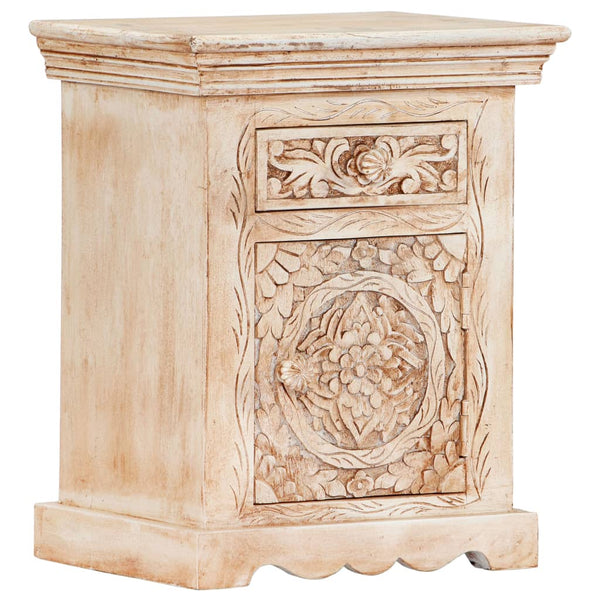 vidaXL Nightstand 40x30x50 cm Solid Mango Wood
