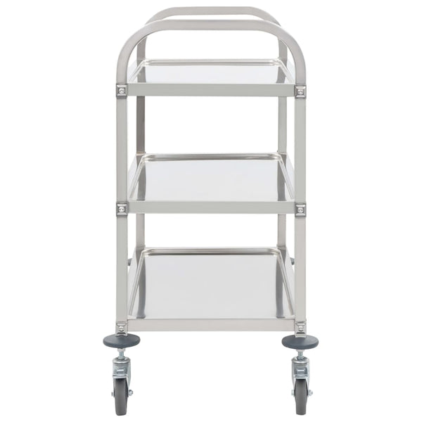 Edelstahl Servierwagen, 3-stufig, 96,5 cm