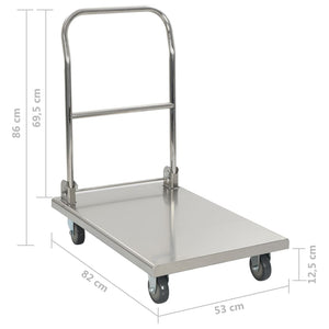 Edelstahl Plattformwagen, 200 kg