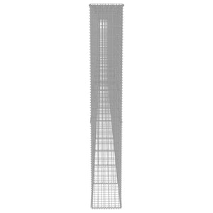 vidaXL Gabion Wall with Cover Galvanised Steel 900x50x200 cm