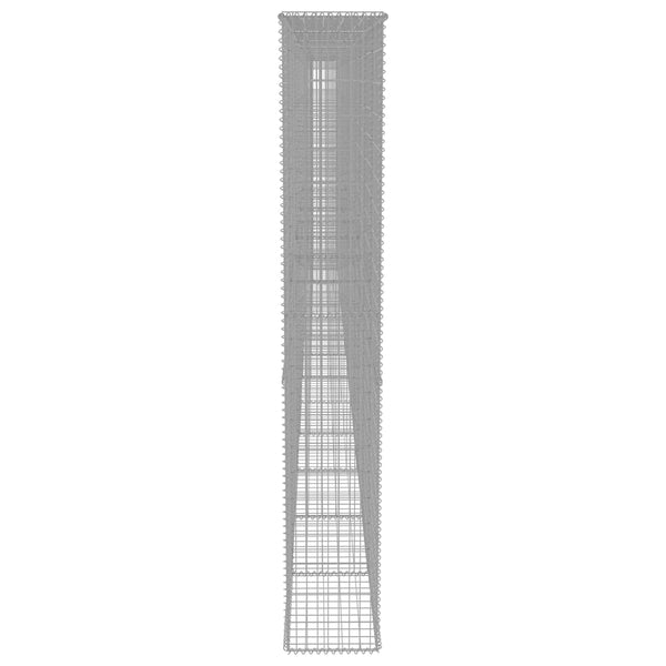 vidaXL Gabion Wall with Cover Galvanised Steel 900x50x200 cm