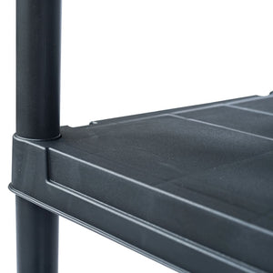 vidaXL Storage Shelves 2 pcs. Black 60 x 30 x 138 cm Plastic