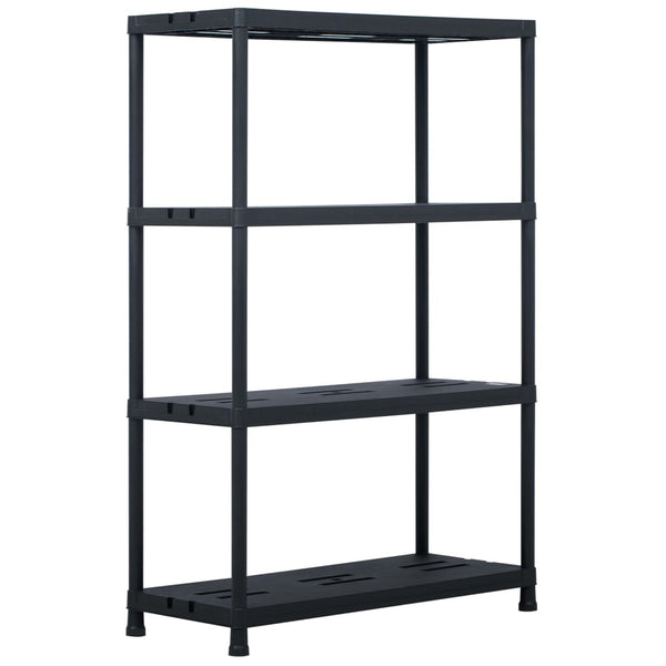 vidaXL Storage Racks 2 pcs Black 220 kg 90 x 40 x 138 cm Plastic