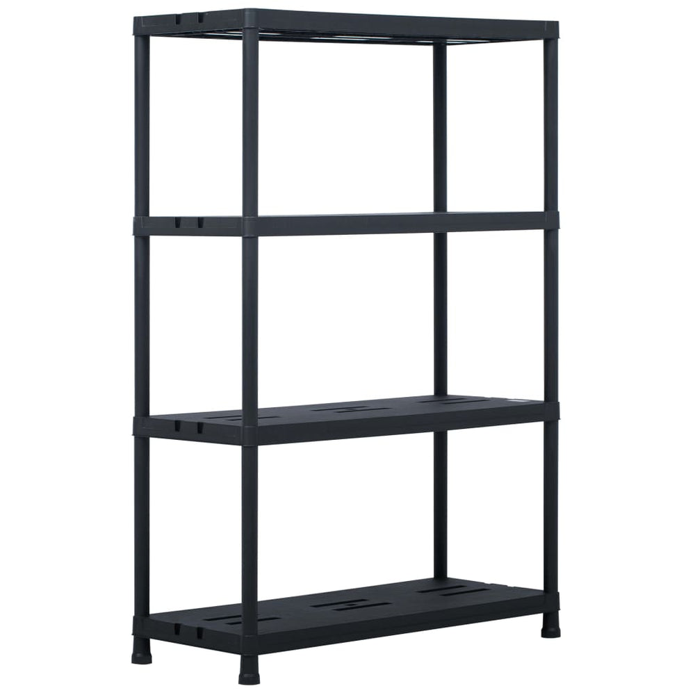 vidaXL Storage Racks 2 pcs Black 220 kg 90 x 40 x 138 cm Plastic