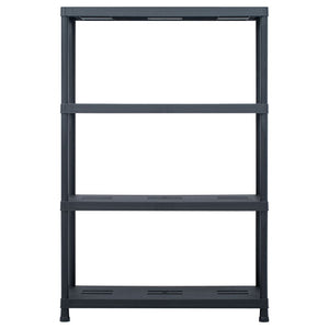 vidaXL Storage Racks 2 pcs Black 220 kg 90 x 40 x 138 cm Plastic