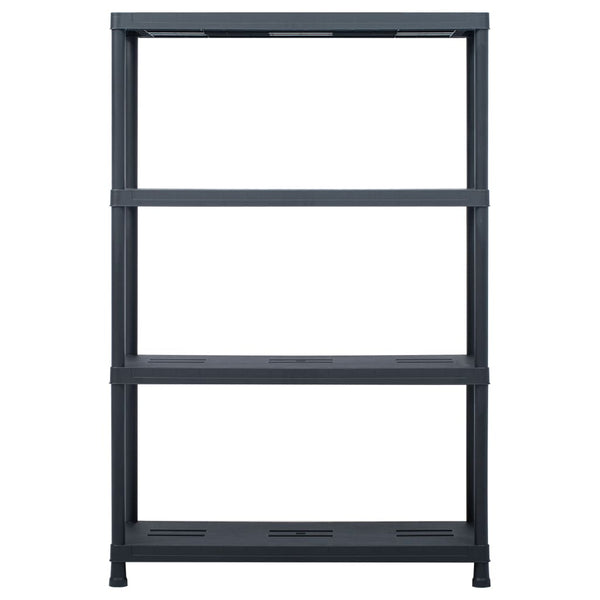 vidaXL Storage Racks 2 pcs Black 220 kg 90 x 40 x 138 cm Plastic