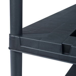 vidaXL Storage Racks 2 pcs Black 220 kg 90 x 40 x 138 cm Plastic