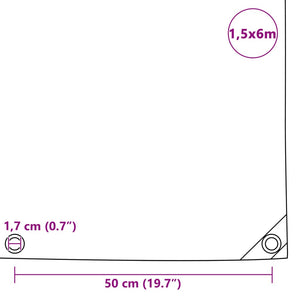 vidaXL Tarpaulin 650 g/m² 1.5 x 6 m Blue