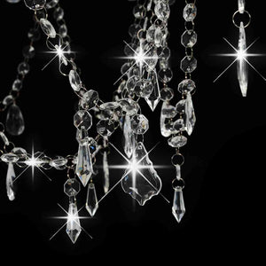 vidaXL Beaded Chandelier White 8 x E14 Sockets