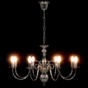 vidaXL Chandelier Silver for 8 x E14 Bulbs