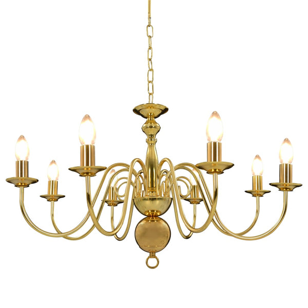 vidaXL Chandelier Golden for 8 x E14 Bulbs