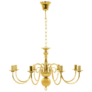 vidaXL Chandelier Golden for 8 x E14 Bulbs