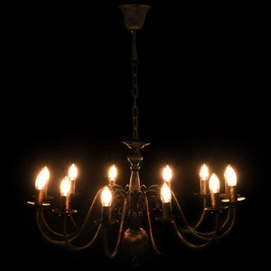 vidaXL Chandelier Antique Black 12 x E14 Sockets