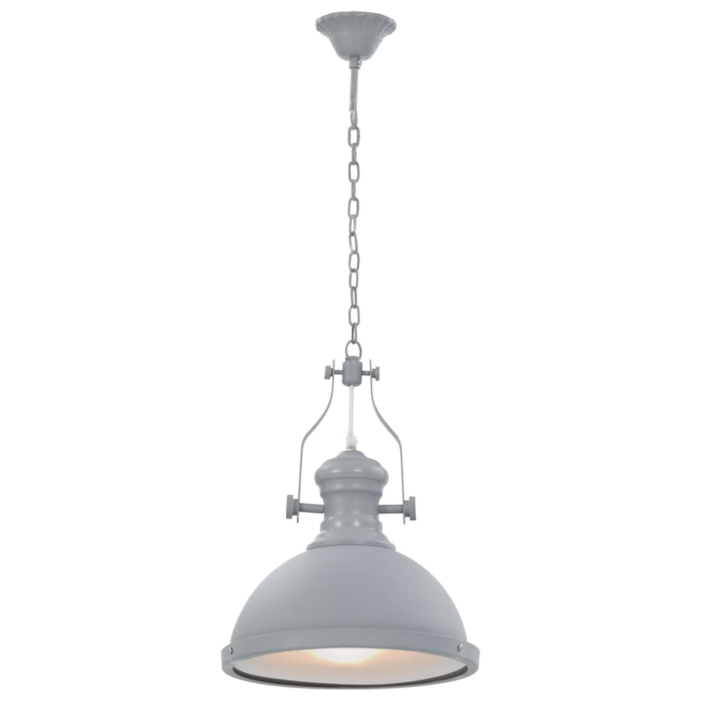 vidaXL Ceiling Lamp Grey Round E27