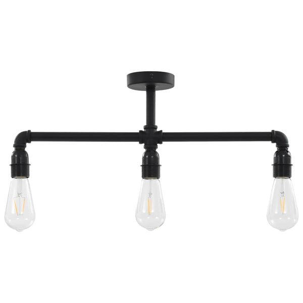vidaXL Ceiling Lamp Black 3 x E27 Sockets
