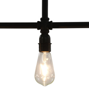 vidaXL Ceiling Lamp Black 3 x E27 Sockets
