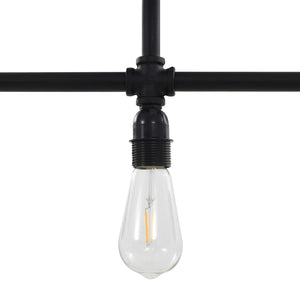 vidaXL Ceiling Lamp Black 3 x E27 Sockets