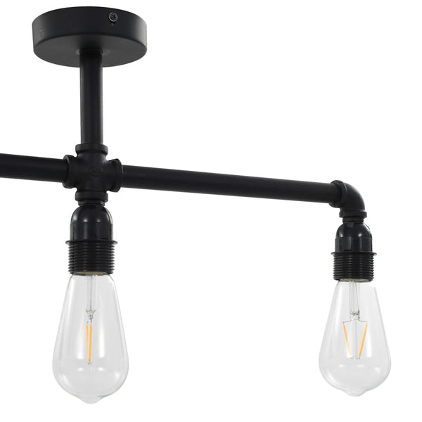 vidaXL Ceiling Lamp Black 3 x E27 Sockets