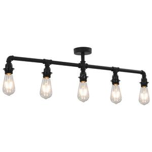 vidaXL Ceiling Lamp Black 5 x E27 Sockets