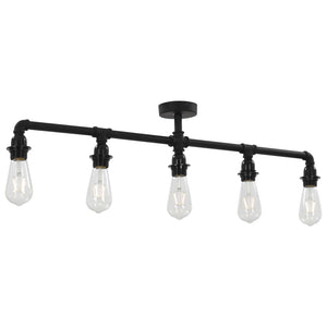 vidaXL Ceiling Lamp Black 5 x E27 Sockets