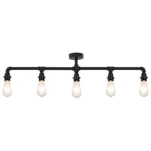 vidaXL Ceiling Lamp Black 5 x E27 Sockets