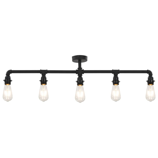 vidaXL Ceiling Lamp Black 5 x E27 Sockets