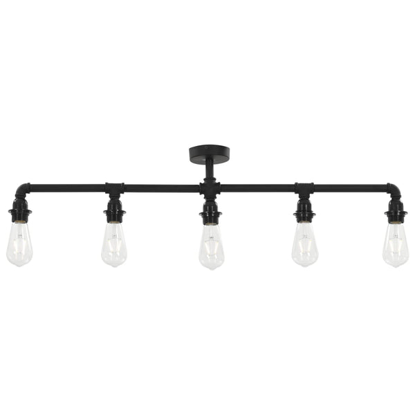 vidaXL Ceiling Lamp Black 5 x E27 Sockets