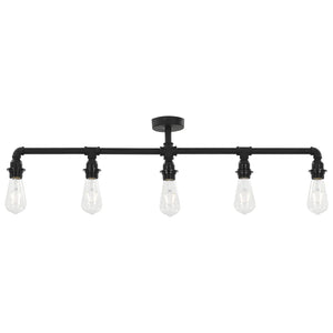 vidaXL Ceiling Lamp Black 5 x E27 Sockets