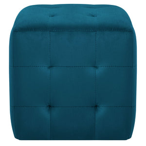 vidaXL Nightstands 2 pcs Blue 30x30x30 cm Velvet
