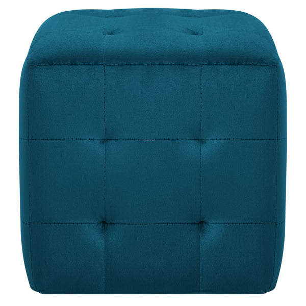 vidaXL Nightstands 2 pcs Blue 30x30x30 cm Velvet