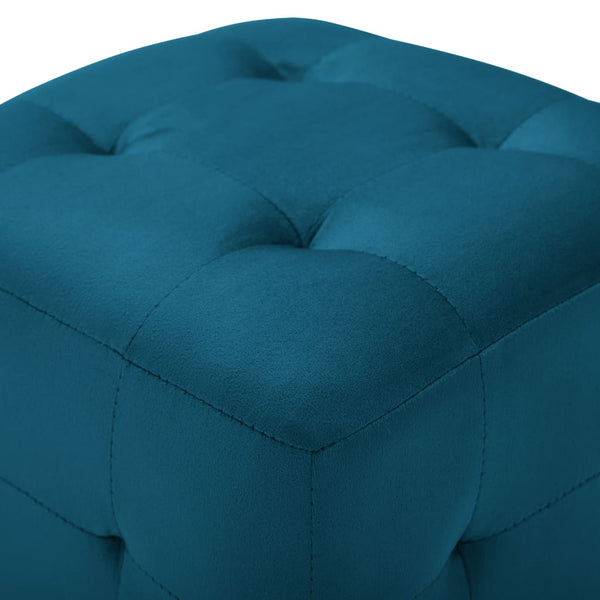 vidaXL Nightstands 2 pcs Blue 30x30x30 cm Velvet