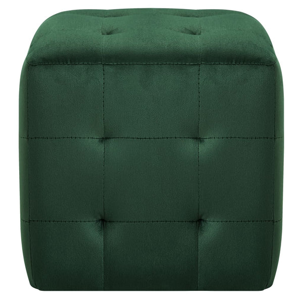 vidaXL Nightstands 2 pcs. Green 30x30x30 cm Velvet
