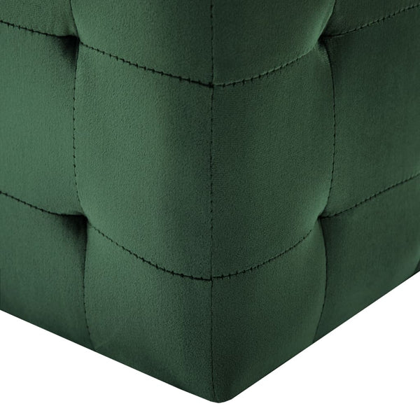 vidaXL Nightstands 2 pcs. Green 30x30x30 cm Velvet