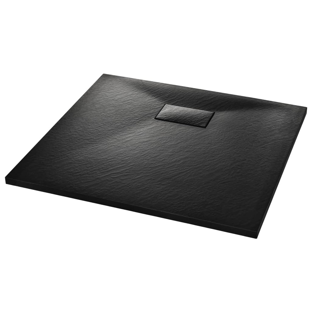 vidaXL Shower Tray SMC Black 90×80 cm